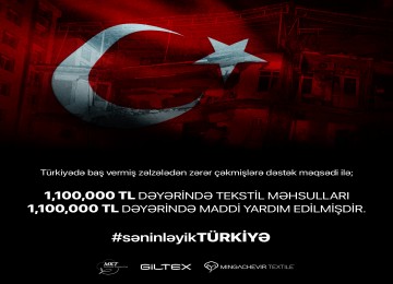 Türkiyəyə 2,2 milyon TL dəyərində yardım